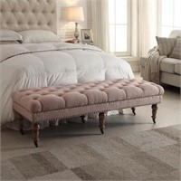 Isabelle Washed 62 inch Pink Bench