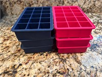 Lot of (6) Rubber Ice Trays