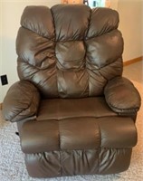 Over Stuffed Faux Leather Massaging Recliner