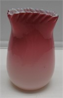 6-1/2"PEACHBLOW CELERY VASE WEBB-HOBBS CIRCA