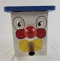 Handmade clown candy dispenser, needs jar on top