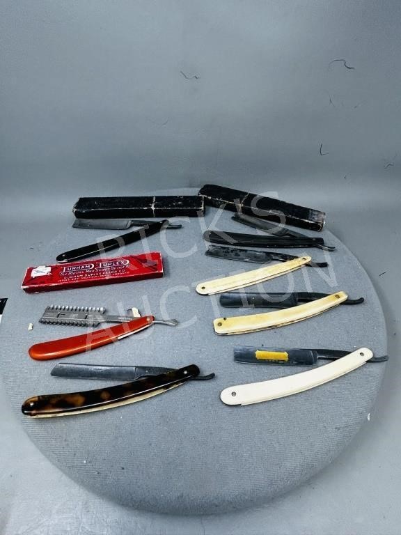 7 antique straight razors