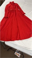 Vintage silk, Victorian style red dress