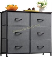 Somdot Dresser with 6 Drawers  Charcoal Grey