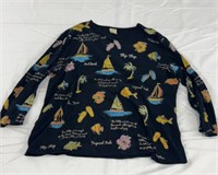 Long sleeve beach, design size, large shirt