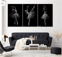 Canvbay $124 Retail 3 Panels Ballet Canvas