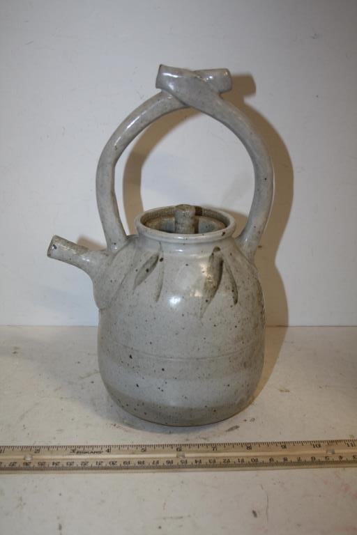 Hand Thrown Signed Pottery Tea Pot