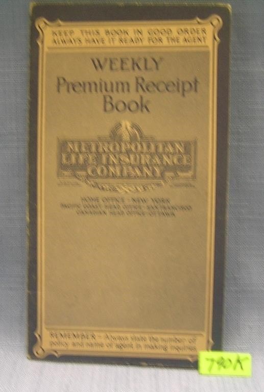 Metropolitan Life insurance co. premium booklet