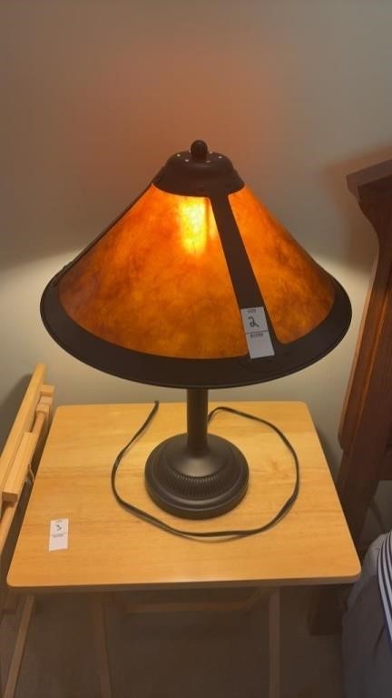 Mica Table Lamp Brown Decorative
