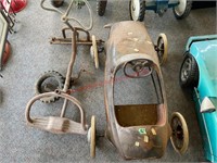 Antique Pedal Car & Pedal Car Frame