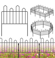 DECORATIVE GARDEN FENCE OUTDOOR BLACK METAL WIRE