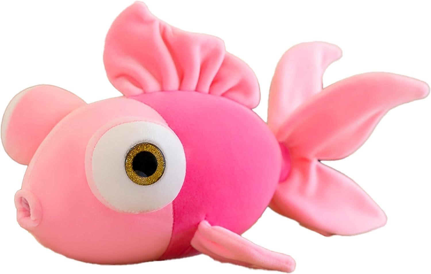 13.5 Goldfish Stuffed Animal  Pink Soft Fish Doll