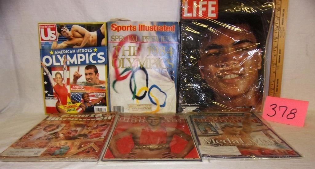 sports magazines (see description)