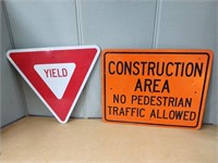 2 ALUMINUM ROAD SIGNS