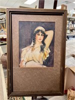 SIGNED PAINTING OF RECLINING WOMAN