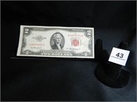 1953A Red Seal Two Dollar Bill;