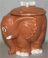 Vtg Ardco Japan Ceramic Indian Elephant Cookie Jar