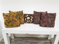 Group of 5 couch cushions