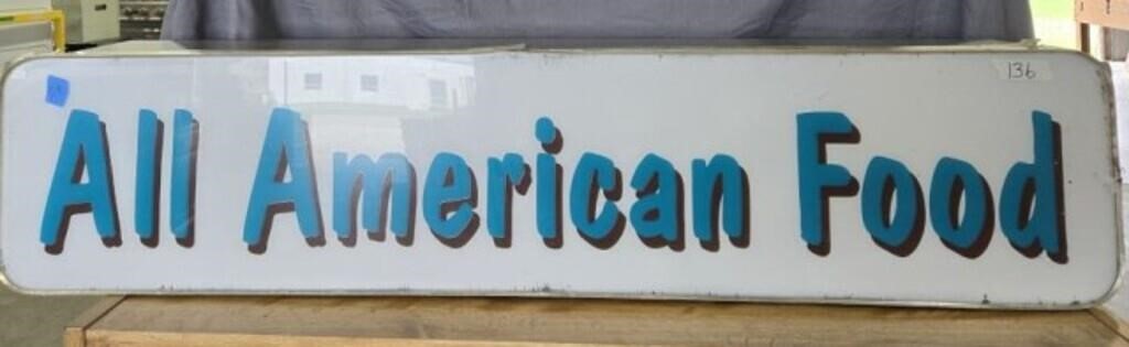 All American Food Lighted Sign, needs a little