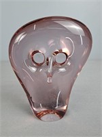 Stylized Chalet Art Glass Owl