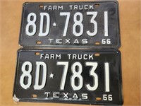 License Plates, Texas 1966