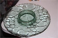 Glass chip and dip platter