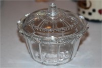 Glass candy bowl w/ lid