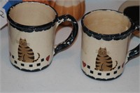 Set of 2 cat mugs