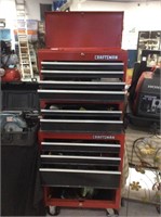 Craftsman large red tool chest with contents