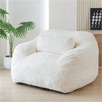 MAXYOYO Giant Bean Bag Chair with Pillow Beige