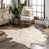 nuLOOM Iraida Animal Print Shaped 5x7 Area Rug for