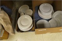 2 boxes plates and saucers