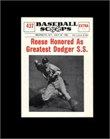 1961 Nu Card Scoops #437 Pee Wee Reese NRMT+