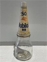MOBILOIL BB Tin Oil Bottle Pourer On 1 Pint Oil