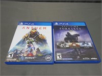 Lot of 2 Playstation 4 Video Games Athem Forsaken