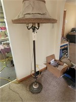 Circa 1930-40's Vintage Floor Lamp & Shade