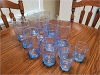 Blue Colored Drinking Glass Set
