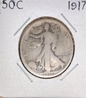 1917 Walking Liberty Silver Half Dollar