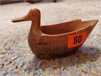 Carved duck bowl