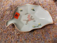 Handpainted cowboy dish