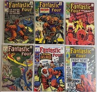 6pc Fantastic Four #43-92 Marvel Comic Books
