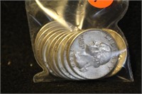 Lot of 10 Pre-64 Washington Silver Quarters