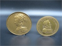 2 Bronze Medallions / Médaillons de bronze