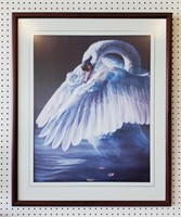 1986 Ltd Ed Vivi Crandall Print FANDANGO Swan