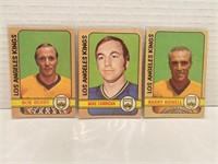 3 X 1972/73 Los Angeles Kings Card Lot