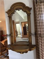 Traditional Wall Mirror with Candlestick Holders