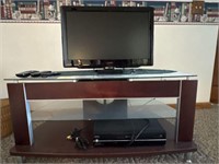 Entertainment center- Vizio TV and Toshiba dvd/vhs