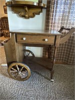 Vintage Wood Tea/Serving Cart