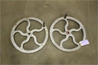 (2) 18" Aluminum Hand Crank Wheels