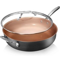 (No lid) Large Non Stick Frying Pan with Lid 5.5